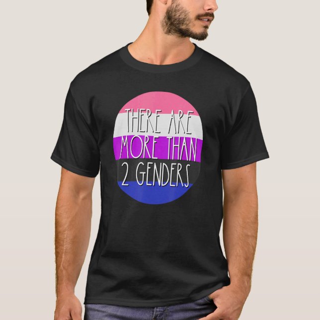 Camiseta Há Mais De 2 Genderfluidos Genderfluido Flag Omn (Frente)
