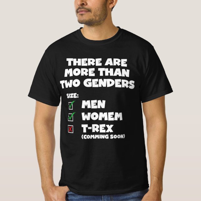 Camiseta Há Mais De Dois Gêneros Homens Da Lgbt Mulheres T  (Frente)