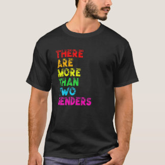Camiseta Há Mais De Dois Sexos De LGBTQ Rainbow Fla