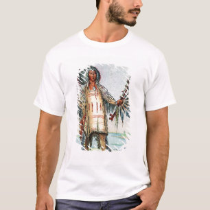Camiseta Ha-Na-Tah-Muah do indiano de Mandan, chefe do lobo