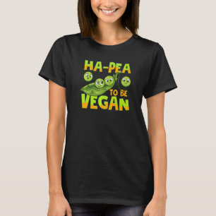 Camiseta Ha Pea Vegan Vegeta Foodie Pun
