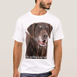 Camiseta Há qualquer coisa em meu chocolate Labrador da