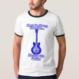 Camiseta Há sempre tempo para tocar violão. azul