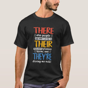 Camiseta Há Seu Elas Gramática Inglesa Professor Trocadilho