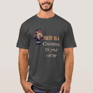 Camiseta Há um T-Shirt campeão
