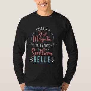 Camiseta Há uma pequena música country da Magnolia do Aço