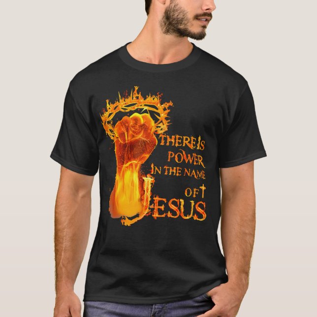 Camiseta Há Uma Potência Em Nome De Jesus Christian (Frente)