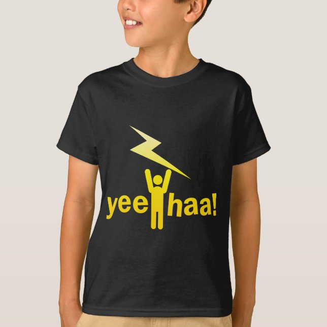 Camiseta haa do yee! homem do relâmpago (Frente)