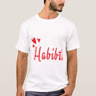Camiseta Habibi Habibti Uma Palavra Árabe Para O Meu Amor E