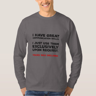 Camiseta Habilidades de Comunicação - Design Divertido de I