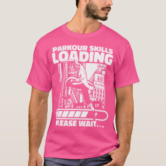 Camiseta Habilidades de Parkour Parede de Carregamento Trei