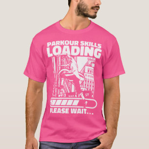 Camiseta Habilidades de Parkour Parede de Carregamento Trei