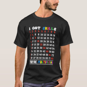 Camiseta Habilidades engraçadas Estão se multiplicando Prof