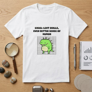 Camiseta Habilidades Excelentes, Humor Engraçado Dados Pro 