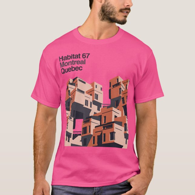 Camiseta Habitat 67 Retro Poster (Frente)