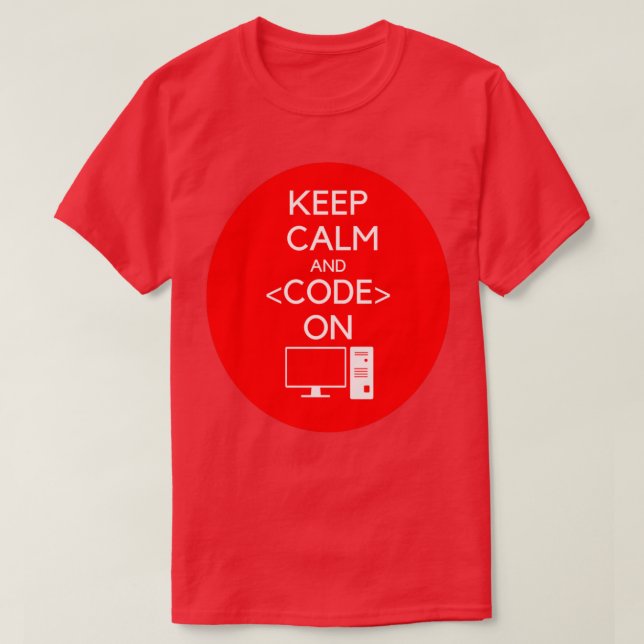 Camiseta hackatho de software para manter calma e código (Frente do Design)