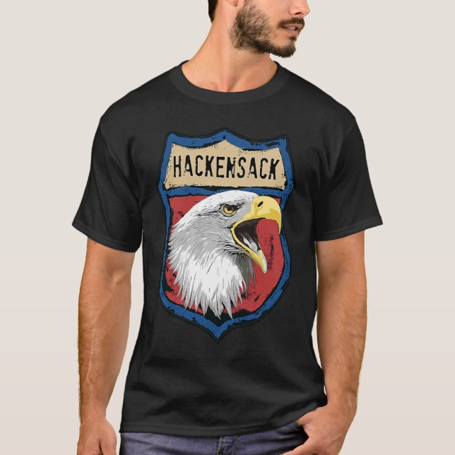 Camiseta Hackensack American Indian Tribe Eagle Insterstate (Frente)