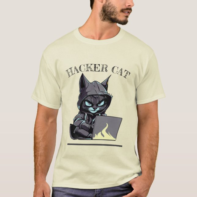 Camiseta Hacker Cat (Frente)