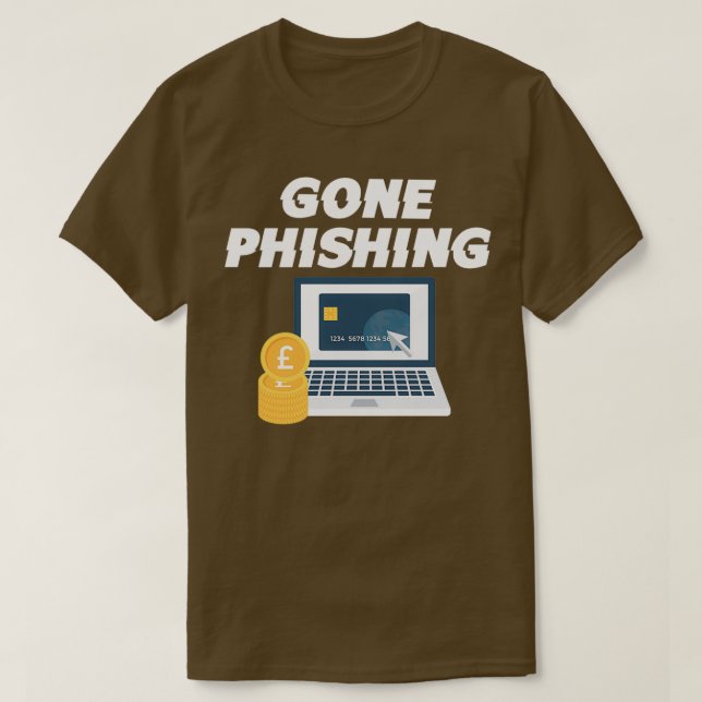 Camiseta Hacker de Phishing 1 Desconectado (Frente do Design)