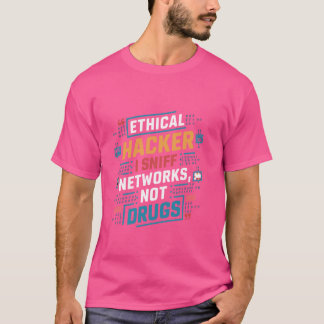 Camiseta Hacker Ético I Fareja Redes Não Drogas Engraçado H