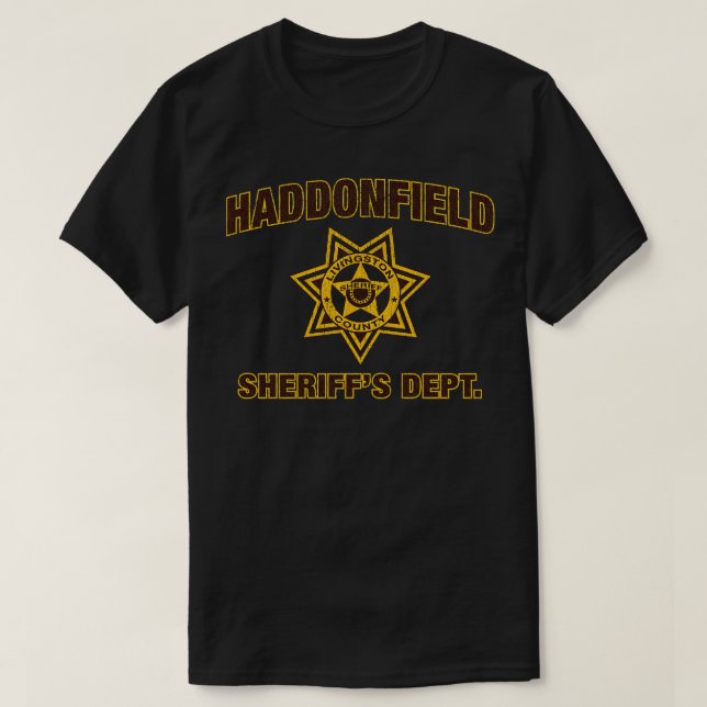 Camiseta Haddonfield Sheriffs Departamento TShirt (Frente do Design)
