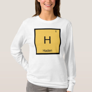 Camiseta Haden Nome Elemento Químico Tabela Periódica