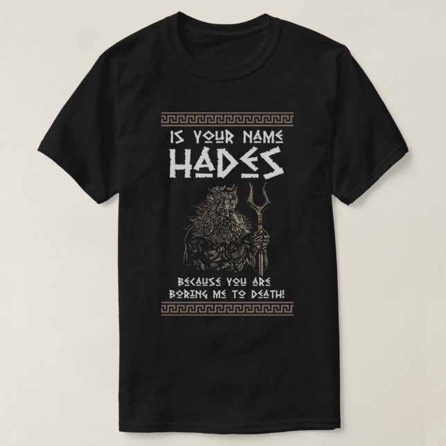 Camiseta Hades Grego Deus e Historia da mitologia grega ant (Frente do Design)