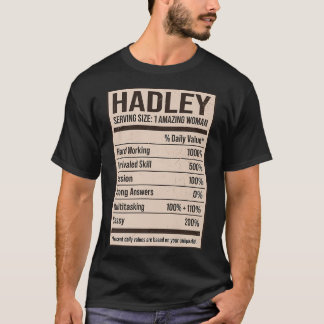 Camiseta Hadley Nutrition Facts Name Nickname Alias Title F