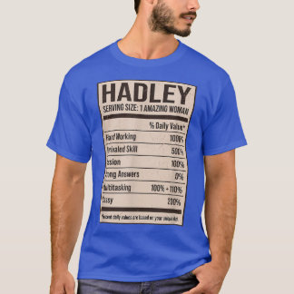 Camiseta Hadley Nutritrition Facts Name Alias Título F