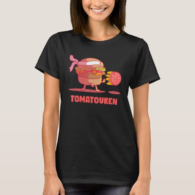 Camiseta Hadouken Burger Street Fight Tomato in Fast Food V (Frente)