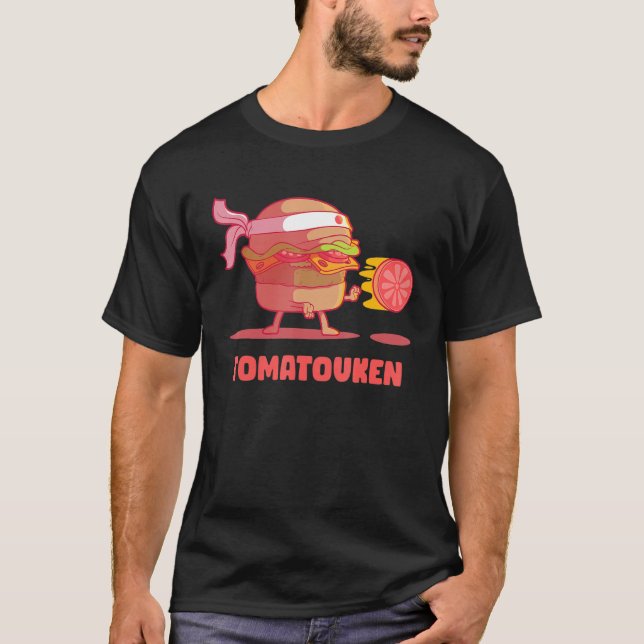 Camiseta Hadouken Burger Street Fight Tomato in Fast Food V (Frente)