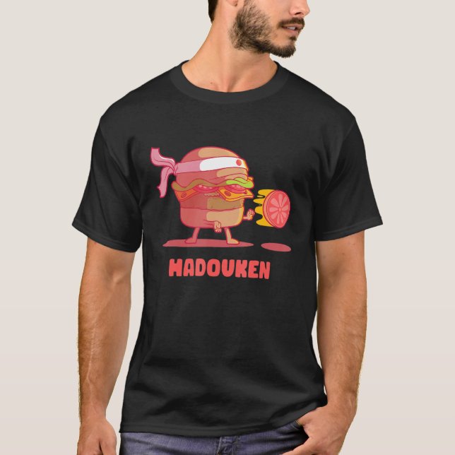 Camiseta Hadouken Burger Street Fight Tomato in Fast Food V (Frente)