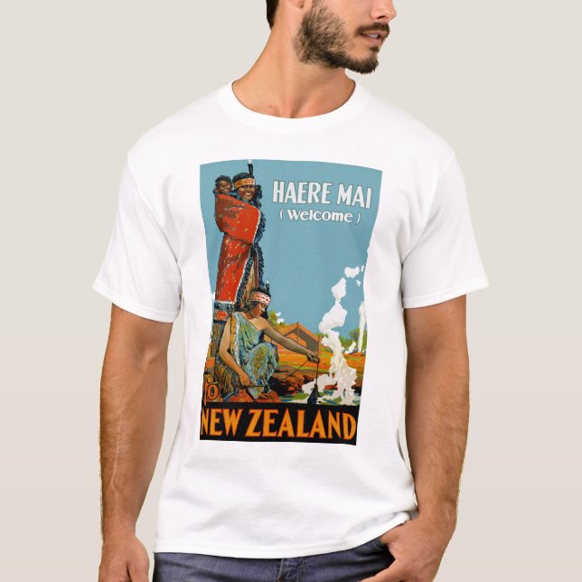 Camiseta Haere Mai (Bem-vindo à Nova Zelândia) (Frente)