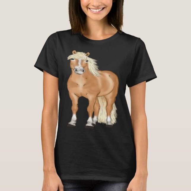 Camiseta Haflinger Horse Head Cute Horse Rider (Frente)