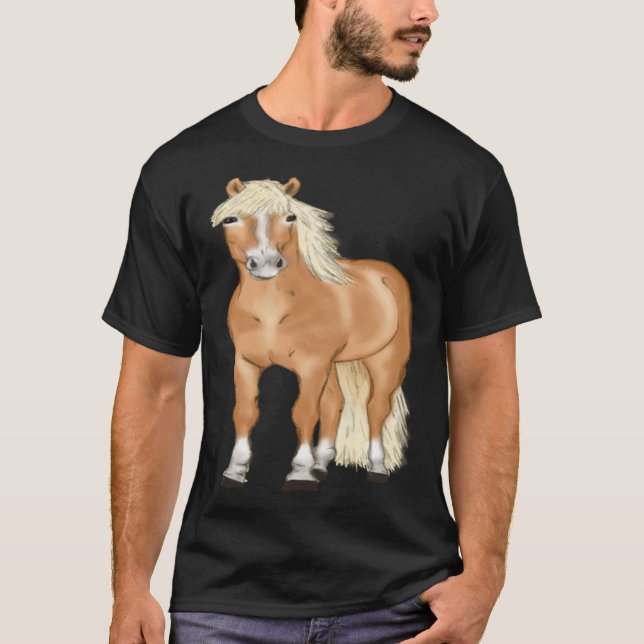 Camiseta Haflinger Horse Head Cute Horse Rider (Frente)