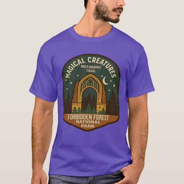 Camiseta Hagrids Magical Creatures Motorbike Adventure Patc (Frente)