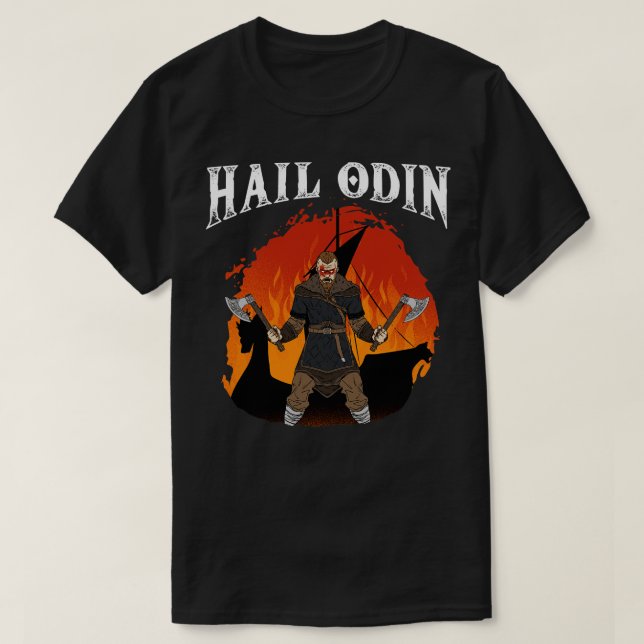 Camiseta Hail Odin Viking Valhalla 6 (Frente do Design)