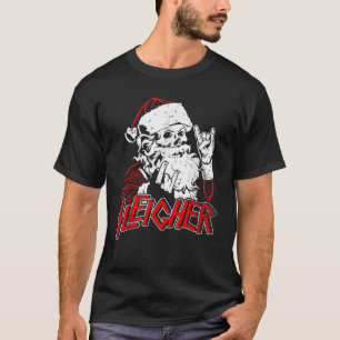 Camiseta Hail Santa Claus Feliz de Natal Krampus Xmas Skul