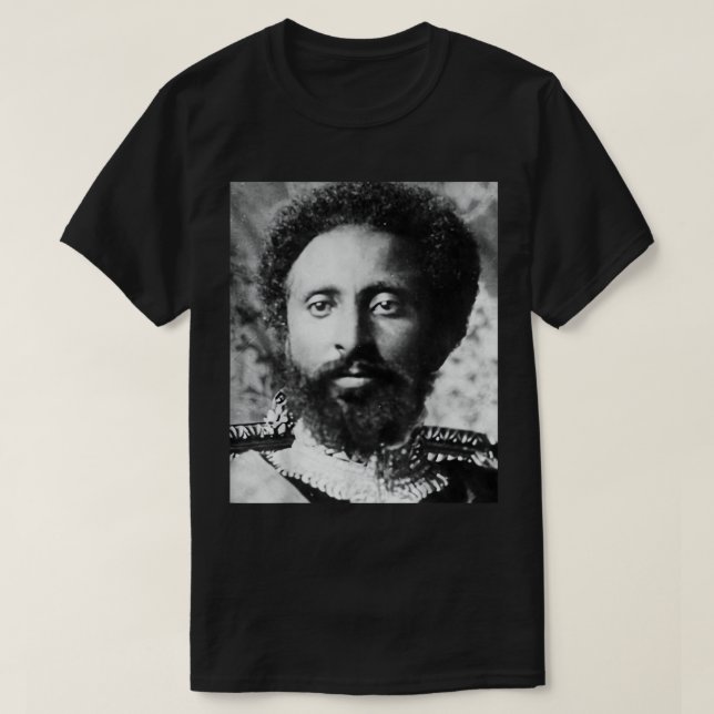 Camiseta Haile Selassie Etiópia T-Shirt (Frente do Design)