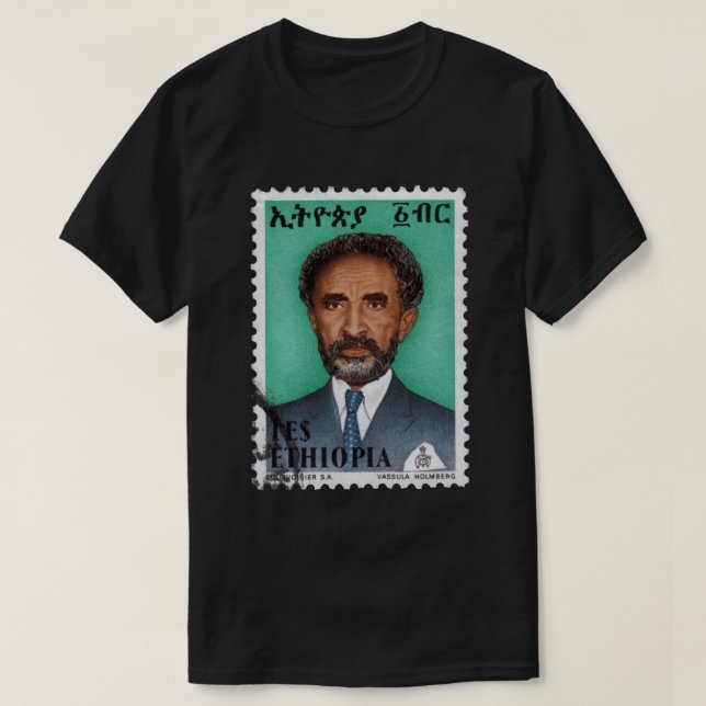Camiseta Haile Selassie império of Ethiopia Rastafari Shirt (Frente do Design)