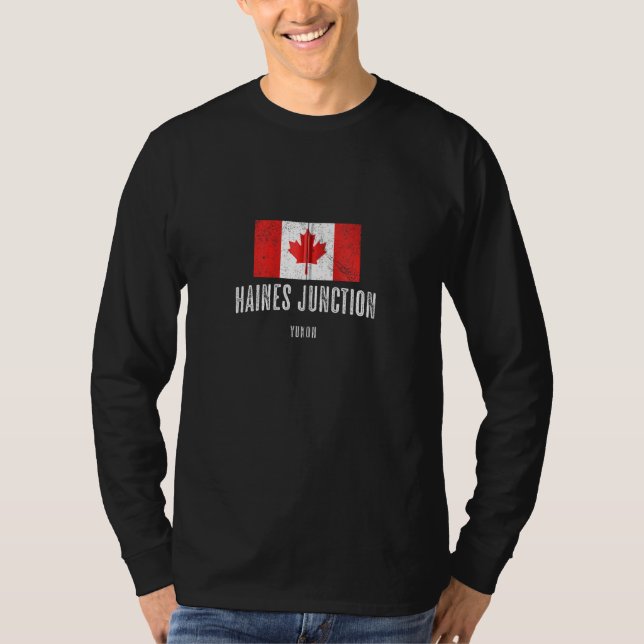 Camiseta Haines Junction Canada Flag Merch Zip (Frente)