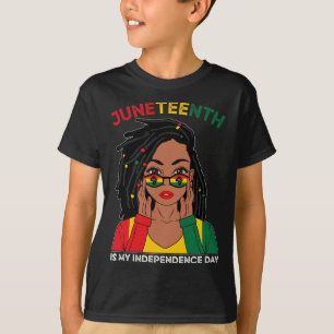 Camiseta Hair Black Woman Juneteth É O Meu Dia da Independê