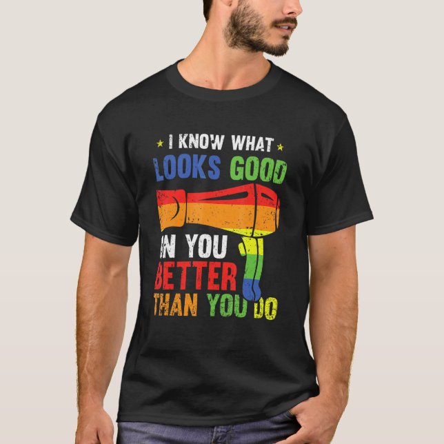 Camiseta Hair Dresser Gay Lgbt Q Salon Say Hair Stylist (Frente)