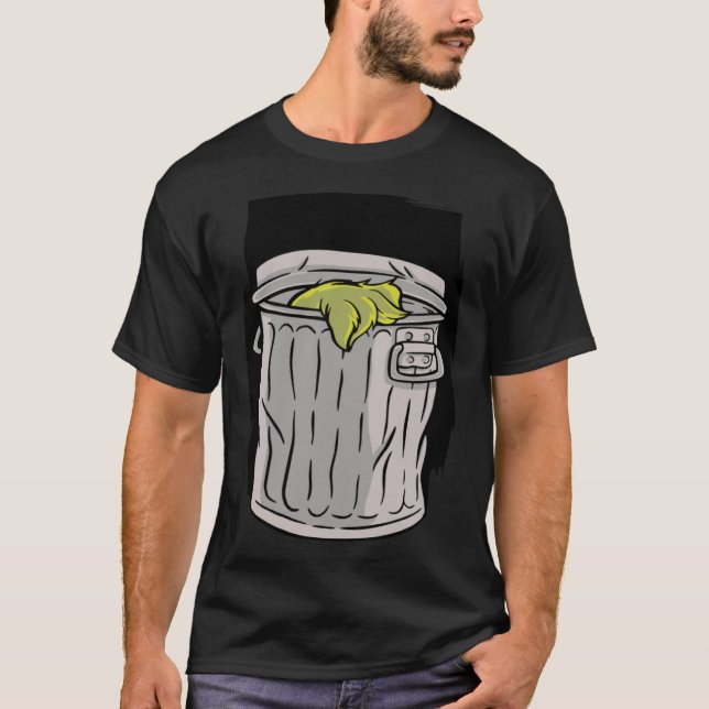 Camiseta Hair garbage trash can (Frente)
