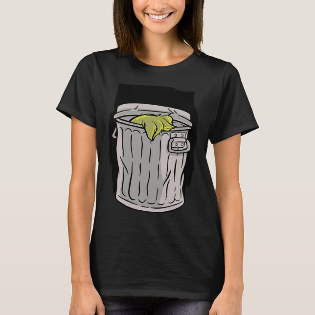 Camiseta Hair garbage trash can (Frente)