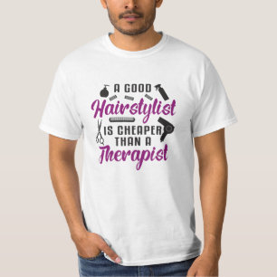 Camiseta Hair Stylist Barber Scissors Therapy Idea