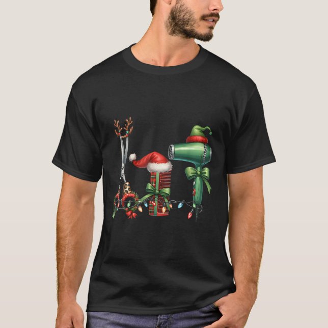 Camiseta Hair Stylist Christmas Hairdresser Licensed Hairas (Frente)