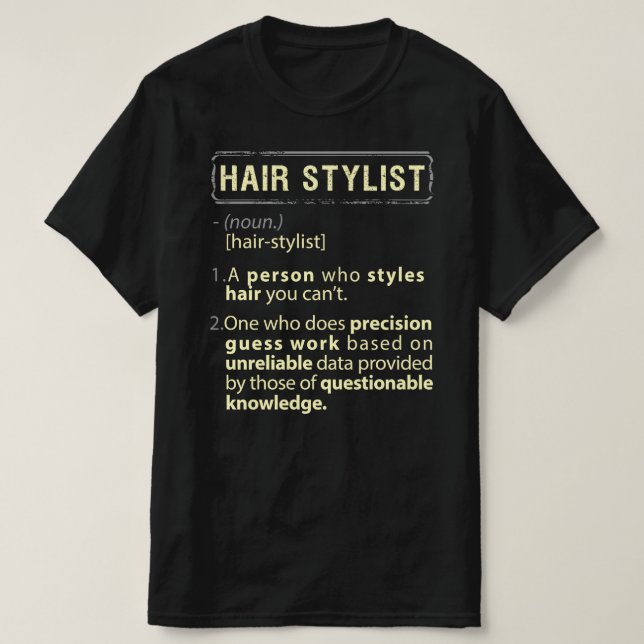 Camiseta Hair Stylist Real American Definition (Frente do Design)