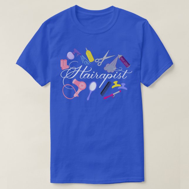 Camiseta Hairapist Hairdresser Hair Stylist Barber Design O (Frente do Design)