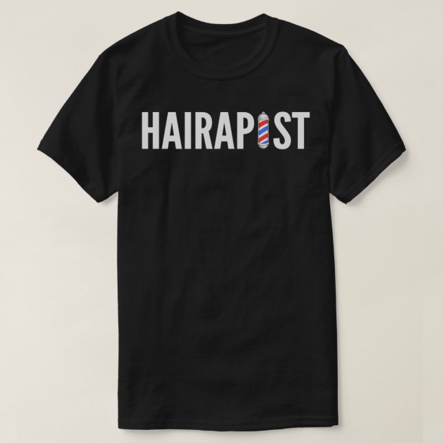 Camiseta Hairapista em Barbershop Presente em Barber para H (Frente do Design)